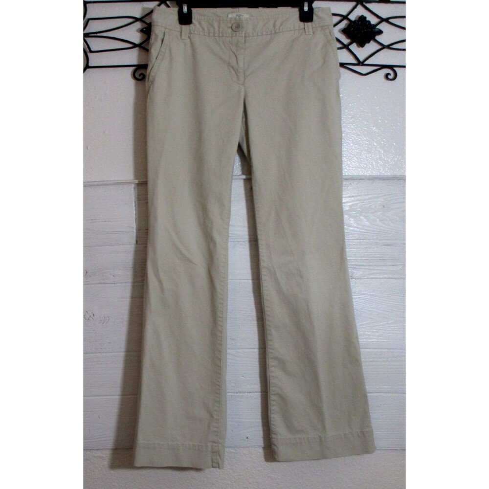 LOFT Straight Leg Pants in Light Khaki